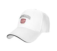 Casquette De Baseball avec Monaco Drapeau, Anti-Soleil Baseball Cap, Homme Femme Été Unisexe Réglable Casquettes Sport Polyester Extérieur Sunhat Chapeau