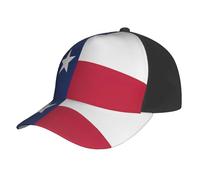 Casquette de baseball avec motif drapeau du Texas - Protection solaire - Respirant - Activités de plein air - Noir