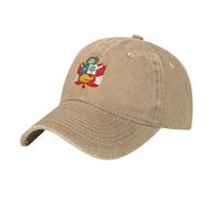 Casquette De Baseball avec République du Pérou Emblème en Denim Délavé - Impression Numérique