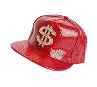 Casquette De Baseball Avec Signe Dollar - Casquette De Baseball Dollar | Chapeau De Rappeur, Chapeaux Unisexes De Style Rappeur Hip-hop Avec Emblème De Dollars Étincelants | Accessoire De Fête, De Cos