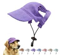 Casquette de baseball avec trous d'oreille pour animal de compagnie - Chapeau à visière solaire multicolore pour chiens et chats, couvre-chef d'été et d'automne pour chien et chat (chiot, taille S)
