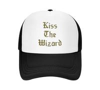 Casquette de Baseball Baldur's Gate 3 Gale's « Kiss The Wizard » en Maille Ajustable Style Hip-hop, Unisexe, été, Style Baseball Polychrome