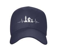 Casquette De Baseball Battement De Coeur D'Échecs Maître D'Échecs Amoureux D'Échecs Bleu Anti-Soleil Cap Baseball Unisexe Trucker Cap Casual Casquettes De Golf pour Camping Cyclisme Randonnée