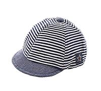 Casquette de Baseball Bébé Filles Garçons Chapeau de Soleil Plage Sport en Coton Douce Casquette Visière Nouveau-né Anti-UV Motif Rayures Confortable pour Printemps Eté 3-12 Mois