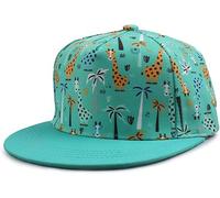 Casquette De Baseball Bébé Mignon (Girafe Verte Pour 1 - 2 Ans), Chapeau D'été Enfant Brodé Plat Chapeau De Soleil Garçon Fille