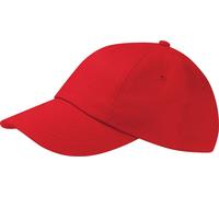 Casquette de baseball Beechfield unie à profil bas en coton (2 pièces/paquet) RW6730 (taille unique) (Rouge)