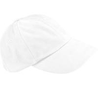 Casquette de baseball Beechfield unie à profil bas en coton (2 pièces/paquet) RW6740 (taille unique) (Blanc)