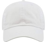 Casquette de baseball Beechfield unie à profil bas en coton RW211 (taille unique) (Blanc)