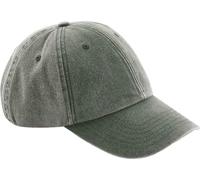 Casquette de baseball Beechfield Vintage à profil bas PC3932 (taille unique) (Vert olive classique)