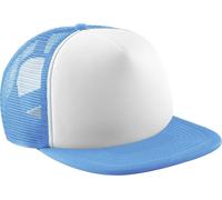Casquette de baseball Beechfield Vintage Trucker unie (2 pièces/paquet) RW6705 (taille unique) (Bleu ciel/Blanc)