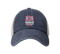 Casquette De Baseball Bénie par Dieu, Gâtée par Mon Mari, Protégée par Les Deux Casquettes De Golf Classic Bord Plat Casquettes Réglable Trucker Caps pour Running Randonnée Camping