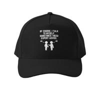 Casquette de Baseball Bien sûr Que Je me Parle à Moi-même Parfois ! J'Ai Besoin de Conseils d'experts ! Casquette de Baseball Ajustable en Coton pour la Course