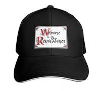 Casquette de Baseball Bienvenue à la Renaissance - Quelque Chose de pourri Casquette personnalisée Sunscreen Casquette de Sport de Luxe Femme Casquettes pour Hommes Cadeaux de Sport pour Femmes