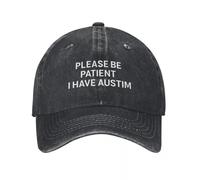 Casquette de Baseball Blanc j’AI l’autisme s’il Vous plaît Soyez Patient personnalisé rétro Denim lavé Femmes Cowboy crème Solaire Chapeau Hip hop Hommes Casquette de Camionneur Cadeaux