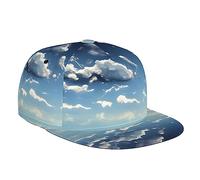 Casquette de baseball bleu ciel et nuages blancs, casquette de baseball réglable, lavable, convient pour toutes les saisons, hommes et femmes., Noir , taille unique