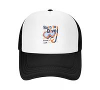 Casquette de Baseball Born to Dive, Mode décontractée, Maille réglable, Hip-hop, été, Unisexe, Baseball Polychrome