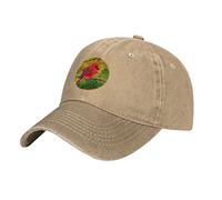 Casquette De Baseball Branche D'Oiseau Cardinal Rouge Chapeau De Golf Anti-Soleil Décontractée Casquette D'Été, pour Randonnée, Plage, Hommes, 55-59cm