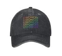Casquette de Baseball Britney Stronger Rainbow Spears Hip Hop en Denim Vieilli Casquettes lavées Entraînements en Plein air Snapback réglable
