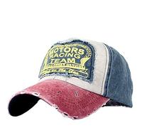 Casquette de baseball brodée à fleurs pour femme avec visière grossissante LED Topee, bleu, Taille unique