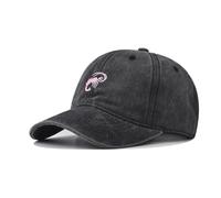Casquette de baseball brodée de crevettes classique vintage en coton casquette de baseball neutre casquette d'extérieur, noir, Large