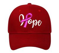 Casquette de Baseball Brodée pour la Journée Internationale de la Lutte Contre Le Cancer du Sein Visière Courbée Unisexe Confortable et Polyvalente (One Size)