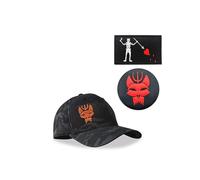 Casquette de baseball camouflage noir Seal Team Six, casquette tactique snapback élastiquée pour course/pêche, casquette + insigne, 1, L