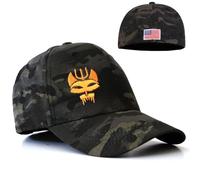 Casquette de baseball camouflage US Navy Seal Team Six - Ajustement flexible - Avec joints tactiques - Trident - Airsoft