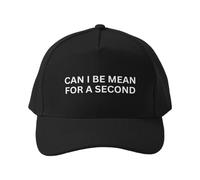 Casquette de Baseball Can I Be Mean for A Second Urban Classic Black Cotton Willys Snapback Casquette Homme Femme Visière Courbée