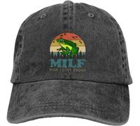 Casquette de Baseball Casquette d’été Pare-Soleil Milf Homme J’Aime Les Grenouilles Hip Hop Caps Chapeau de Cow-Boy Cadeau à visière Cool