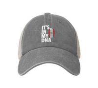 Casquette De Baseball C'est dans Mon Adn Drapeau du Pérou Bord Plat Casquettes Vintage Trucker Caps Respirante Casquettes De Golf pour Outdoo Camping Randonnée