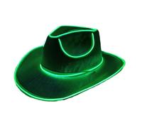 Casquette De Baseball-chapeau De Cowboy De Fête Avec Des Lumières Clignotantes, Chapeau De Déguisement À Batterie | Western Disco Testewwear For Men Women, Glow Dark Festival Hat, Fun Cost