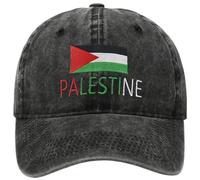Casquette de Baseball, Chapeau Palestine Ajustement du Chapeau palestinien Palestine Flag brodé des Chapeaux Simples de Baseball Respirant avec Le Soutien de la Palestine pour Les Hommes et Les Femme