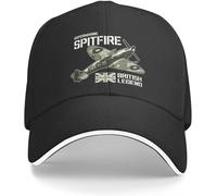 Casquette de Baseball Chapeau Soleil Tendance Unisexe légende Britannique Spitfire pour Hommes visière d'extérieur Pare-Soleil Avion Chasse RAF la Seconde Guerre Mondiale Cadeau d'amitié et Femmes
