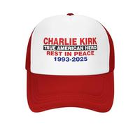 Casquette de Baseball Charlie Kirk True American Hero Rest in Peace pour Hommes et Femmes, Chapeaux de Golf réglables pour Papa