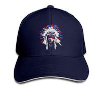 Casquette de Baseball Chef amérindien Casquette Sandwich réglable Chapeau de Papa en Denim Chapeau de Camionneur Chapeau de Cowboy Hip Hop pour Hommes Femmes