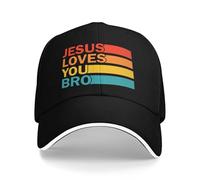 Casquette de Baseball chrétienne Humoristique « Jésus t'aime, Mon frère » pour Hommes et Femmes