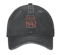 Casquette de Baseball Classique 1942-80e Anniversaire Visière Thermique rétro Vintage Golf Man Winter for Men Casquette de Sport Ajustable en Coton pour Femmes