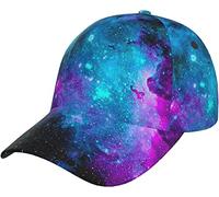Casquette de baseball classique à profil bas avec image géométrique délavée, en sergé réglable pour homme/femme, Ciel étoilé violet, taille unique