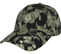Casquette de baseball classique à profil bas avec image géométrique délavée, en sergé réglable pour homme/femme, Panneau Dollar Money, taille unique