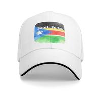 Casquette De Baseball Classique avec Soudan du Sud Drapeau National Chapeau De Soleil pour Hommes Et Femmes Idéal pour Golf Et Voyage Visière Rigide Anti-UV Taille Unique Réglable Coupe du Monde