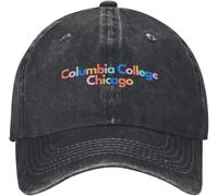 Casquette de Baseball Classique Columbia College Chicago Color Block Blanc Crème Solaire Golf Soleil pour Femme Homme