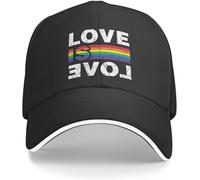Casquette de Baseball Classique Hip Hop Cowboy Chapeaux de fierté LGBT pour Les Femmes Casquettes de Baseball avec visière Protection Solaire Gay Love is Love Dad Pure Color Gift