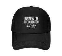 Casquette de baseball classique mode rétro parce que je suis le directeur c’est pourquoi les cinéastes Film Festival Rave Designer Chapeau Casquette de golf pour homme Femmes Essentiel pour l’été