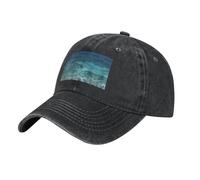 Casquette de baseball classique pour camionneur, chapeau de golf à profil bas, réglable avec panneaux en maille pour homme et femme, imprimé l'océan profond, noir, taille unique