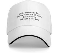 Casquette de Baseball Classique Young Royals Qoute Tous Les Gens sont Faux Trucker Snap Back Femmes Hommes