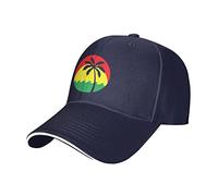 Casquette De Baseball Coconut Tree Reggae Color Jamaican Sports Chapeau Unisexe Baseball Cap Casual Trucker Hat pour Golf Tennis Badminton