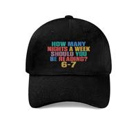 Casquette De Baseball Combien De Soirs par Semaine Devriez-Vous Lire ? 67 Enseignants Chapeau De Sport Mode Légère Casquette D'Été, pour Cyclisme, Garçon, Plage, 55-59cm