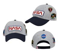 Casquette de Baseball - COTTON DIVISION - NASA - Grise et Bleu Marine - Style Casual - Mixte