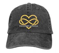 Casquette de baseball couleur pure papa chapeaux polyamour style de vie trielationship infini cœur poly amour chapeau pare-soleil casquettes de baseball casquette à visière cadeau