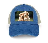 Casquette de baseball creuse Golden Retriever Chiots Animaux de compagnie Classique Papa Chapeau réglable Coton Casquette de baseball Sport Visière, noir foncé, taille unique